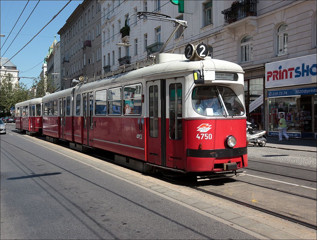 Μεταφορά με τραμ στην Βιέννη.