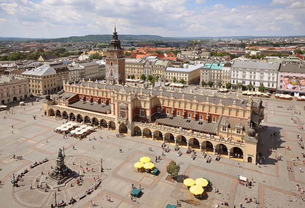 Κύρια Πλατεία Αγοράς Κρακοβία Πολωνία.